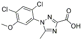 1-(2,4-DICHLORO-5-METHOXYPHENYL)-5-METHYL-1H-1,2,4-TRIAZOLE-3-CARBOXYLIC ACID 结构式