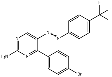 4-(4-BROMOPHENYL)-5-(2-[4-(TRIFLUOROMETHYL)PHENYL]DIAZENYL)-2-PYRIMIDINAMINE 结构式