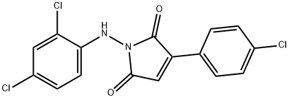3-(4-Chlorophenyl)-1-(2,4-dichloroanilino)-1H-pyrrole-2,5-dione 结构式