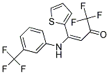 1,1,1-TRIFLUORO-4-(2-THIENYL)-4-((3-(TRIFLUOROMETHYL)PHENYL)AMINO)BUT-3-EN-2-ONE 结构式
