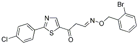 3-[2-(4-CHLOROPHENYL)-1,3-THIAZOL-5-YL]-3-OXOPROPANAL O-(2-BROMOBENZYL)OXIME 结构式