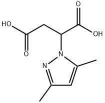 2-(3,5-二甲基吡唑-1-基)琥珀酸 结构式