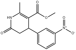 METHYL 2-METHYL-4-(3-NITROPHENYL)-6-OXO-1,4,5,6-TETRAHYDRO-3-PYRIDINECARBOXYLATE 结构式