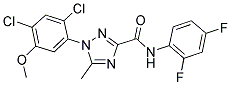 1-(2,4-DICHLORO-5-METHOXYPHENYL)-N-(2,4-DIFLUOROPHENYL)-5-METHYL-1H-1,2,4-TRIAZOLE-3-CARBOXAMIDE 结构式