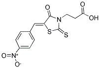 3-[(5Z)-5-(4-NITROBENZYLIDENE)-4-OXO-2-THIOXO-1,3-THIAZOLIDIN-3-YL]PROPANOIC ACID 结构式