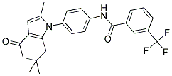 (3-(TRIFLUOROMETHYL)PHENYL)-N-(4-(2,6,6-TRIMETHYL-4-OXO(5,6,7-TRIHYDROINDOLYL))PHENYL)FORMAMIDE 结构式