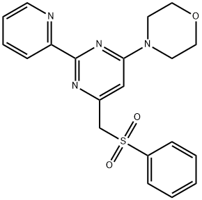 4-[6-[(PHENYLSULFONYL)METHYL]-2-(2-PYRIDINYL)-4-PYRIMIDINYL]MORPHOLINE 结构式