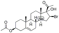 16BETA-BROMO-17ALPHA-HYDROXYPREGNENOLONE ACETATE 结构式