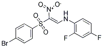 2-((2,4-DIFLUOROPHENYL)AMINO)-1-((4-BROMOPHENYL)SULFONYL)-1-NITROETHENE 结构式