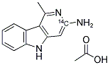 3-AMINO-1-METHYL-5H-PYRIDO[4,3-B]INDOLE-3-14C, ACETATE 结构式