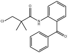 N-(2-苯甲酰基苯基)-3-氯-2,2-二甲基丙酰胺 结构式