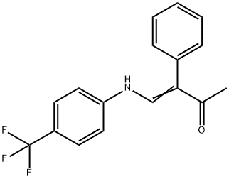 3-PHENYL-4-[4-(TRIFLUOROMETHYL)ANILINO]-3-BUTEN-2-ONE 结构式