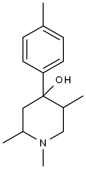 4-(4-METHYLPHENYL)-1,2,5-TRIMETHYL-4-PIPERIDINOL 结构式