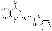 2-[(1H-BENZIMIDAZOL-2-YLMETHYL)THIO]QUINAZOLIN-4(1H)-ONE 结构式