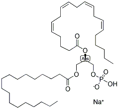 1-PALMITOYL-2-DOCOSAHEXAENOYL-SN-GLYCERO-3-PHOSPHATE (MONOSODIUM SALT) 结构式