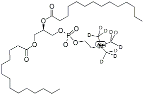 1,2-DIMYRISTOYL-SN-GLYCERO-3-PHOSPHOCHOLINE-N,N,N-TRIMETHYL-D9 结构式