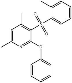 4,6-DIMETHYL-2-PHENOXY-3-PYRIDINYL 2-METHYLPHENYL SULFONE 结构式
