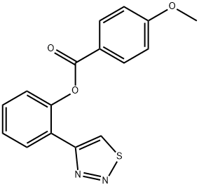 2-(1,2,3-THIADIAZOL-4-YL)PHENYL 4-METHOXYBENZENECARBOXYLATE 结构式