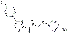 2-[(4-BROMOPHENYL)SULFANYL]-N-[4-(4-CHLOROPHENYL)-1,3-THIAZOL-2-YL]ACETAMIDE 结构式
