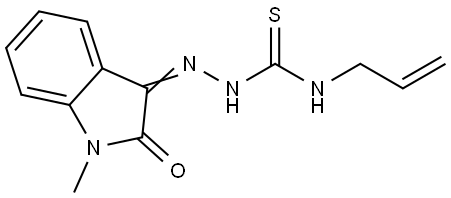 1-Methylisatin, 3-(4-allylthiosemicarbazide) 结构式