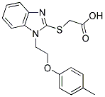 ((1-[2-(4-METHYLPHENOXY)ETHYL]-1H-BENZIMIDAZOL-2-YL)THIO)ACETIC ACID 结构式