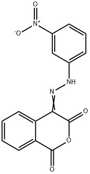 1H-ISOCHROMENE-1,3,4-TRIONE 4-[N-(3-NITROPHENYL)HYDRAZONE] 结构式