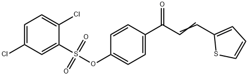 4-[3-(2-THIENYL)ACRYLOYL]PHENYL 2,5-DICHLOROBENZENESULFONATE 结构式