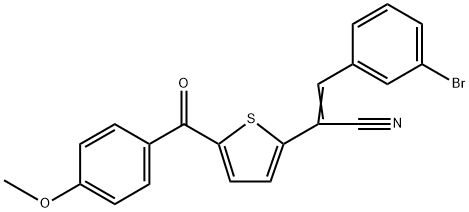 3-(3-BROMOPHENYL)-2-[5-(4-METHOXYBENZOYL)-2-THIENYL]ACRYLONITRILE 结构式
