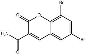 6,8-DIBROMO-2-OXO-2H-CHROMENE-3-CARBOXAMIDE 结构式