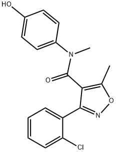 (3-(2-CHLOROPHENYL)-5-METHYLISOXAZOL-4-YL)-N-(4-HYDROXYPHENYL)-N-METHYLFORMAMIDE 结构式