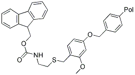 FMOC-2-AMINOETHANETHIOL-SASRIN(TM)-RESIN 结构式
