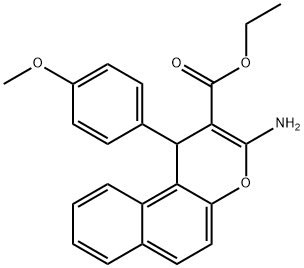 3-AMINO-1-(4-METHOXY-PHENYL)-1H-BENZO[F]CHROMENE-2-CARBOXYLIC ACID ETHYL ESTER 结构式