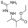Ethyl 3-(2-(aminothioxomethyl)hydrazino)-2-methylbut-2-enoate 结构式