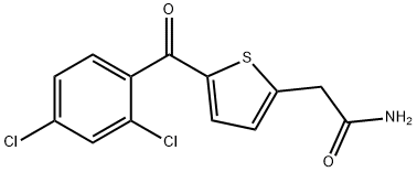 2-[5-(2,4-DICHLOROBENZOYL)-2-THIENYL]ACETAMIDE 结构式