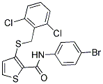 N-(4-BROMOPHENYL)-3-[(2,6-DICHLOROBENZYL)SULFANYL]-2-THIOPHENECARBOXAMIDE 结构式
