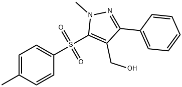 (1-METHYL-5-[(4-METHYLPHENYL)SULFONYL]-3-PHENYL-1H-PYRAZOL-4-YL)METHANOL 结构式