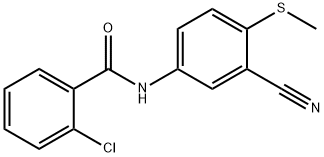 2-氯-N-(3-氰基-4-(甲硫基)苯基)苯甲酰胺 结构式