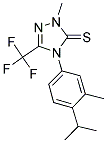 1-METHYL-4-(3-METHYL-4-(ISOPROPYL)PHENYL)-3-(TRIFLUOROMETHYL)-1,2,4-TRIAZOLINE-5-THIONE 结构式