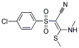 2-((4-CHLOROPHENYL)SULFONYL)-3-(METHYLAMINO)-3-METHYLTHIOPROP-2-ENENITRILE 结构式