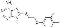 8-([2-(3,4-DIMETHYLPHENOXY)ETHYL]THIO)-9H-PURIN-6-AMINE 结构式