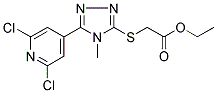 ETHYL 2-([5-(2,6-DICHLORO-4-PYRIDYL)-4-METHYL-4H-1,2,4-TRIAZOL-3-YL]THIO)ACETATE 结构式