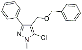 4-[(BENZYLOXY)METHYL]-5-CHLORO-1-METHYL-3-PHENYL-1H-PYRAZOLE 结构式