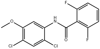 N-(2,4-DICHLORO-5-METHOXYPHENYL)-2,6-DIFLUOROBENZENECARBOXAMIDE 结构式