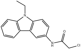 2-氯-N-(9-乙基-9H-咔唑-3-基)乙酰胺 结构式