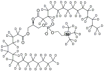 1,2-DIPALMITOYL-D62-SN-GLYCERO-3-PHOSPHOCHOLINE-N,N,N-TRIMETHYL-D9 结构式