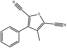 3-甲基-4-苯基噻吩-2,5-二甲腈 结构式