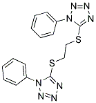 1-PHENYL-5-((2-[(1-PHENYL-1H-TETRAZOL-5-YL)THIO]ETHYL)THIO)-1H-TETRAZOLE 结构式