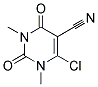 6-CHLORO-1,3-DIMETHYL-2,4-DIOXO-1,2,3,4-TETRAHYDROPYRIMIDINE-5-CARBONITRILE 结构式