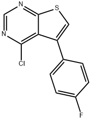 4-氯-(4-氟苯基)噻吩并[2,3-D]嘧啶 结构式