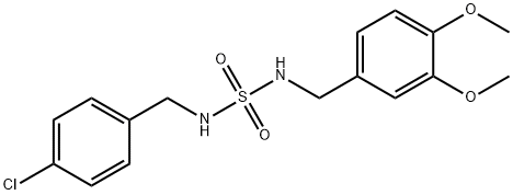 N-(4-CHLOROBENZYL)-N'-(3,4-DIMETHOXYBENZYL)SULFAMIDE 结构式